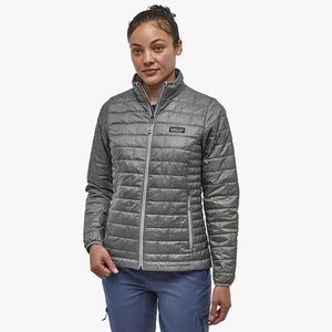 Patagonia Nano Puff Jacket color:silver size:small
